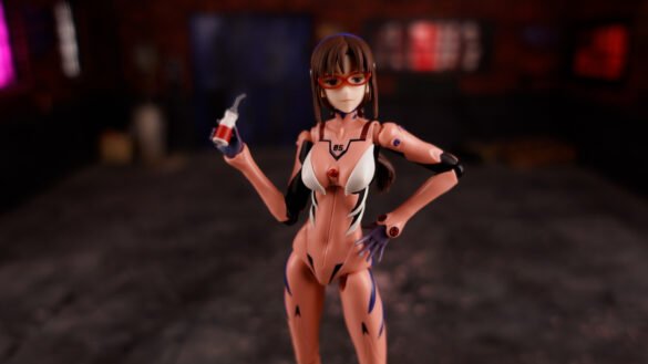 Mari Makinami Illustrious de Blokees Evangelion Fantastics Series 02, captura de la review, frame 010.