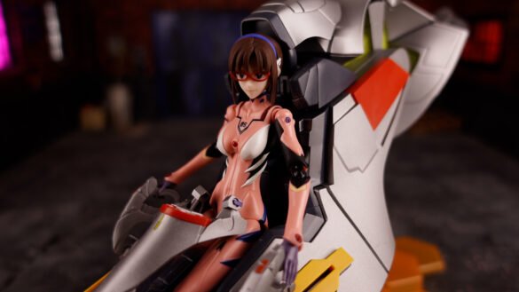 Mari Makinami Illustrious de Blokees Evangelion Fantastics Series 02, captura de la review, frame 016.