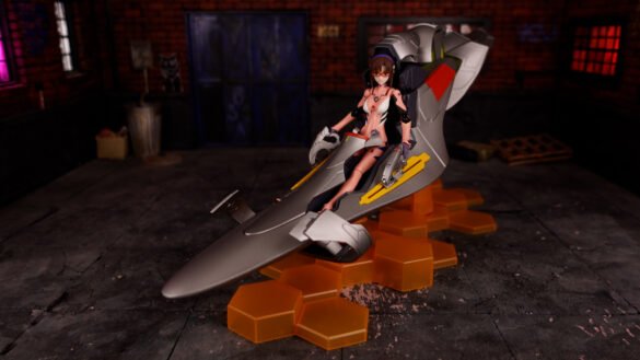 Mari Makinami Illustrious de Blokees Evangelion Fantastics Series 02, captura de la review, frame 017.