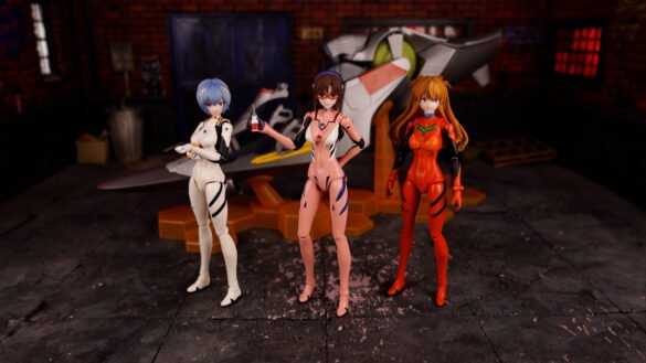 Mari Makinami Illustrious de Blokees Evangelion Fantastics Series 02, captura de la review, frame 018.