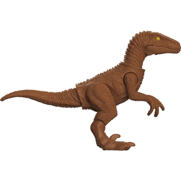 Dinosaurio rojizo de Blokees TERRAVENTURE TS-01 visto de perfil.