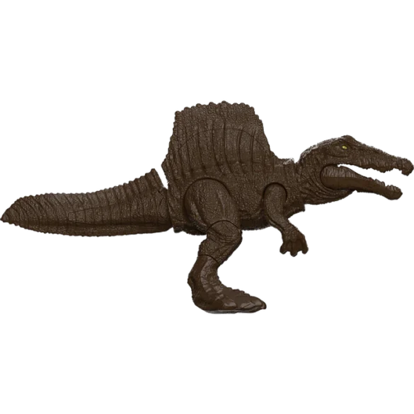 Spinosaurus marrón de Blokees TERRAVENTURE TS-01 con la boca abierta.