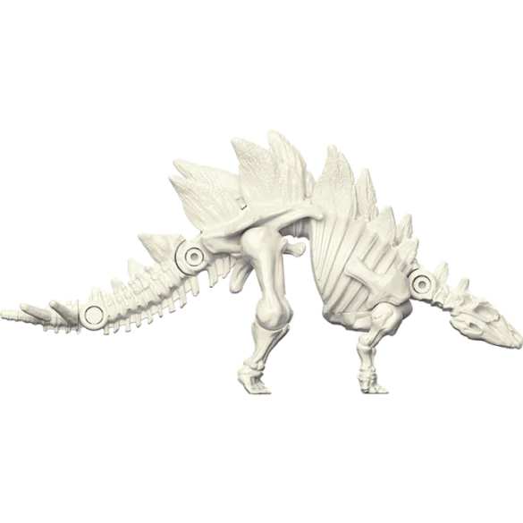 Esqueleto blanco de Stegosaurus de Blokees TERRAVENTURE TS-01.