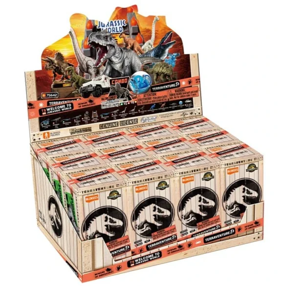 Expositor de cajas sorpresa Blokees Jurassic World TERRAVENTURE TS-02.