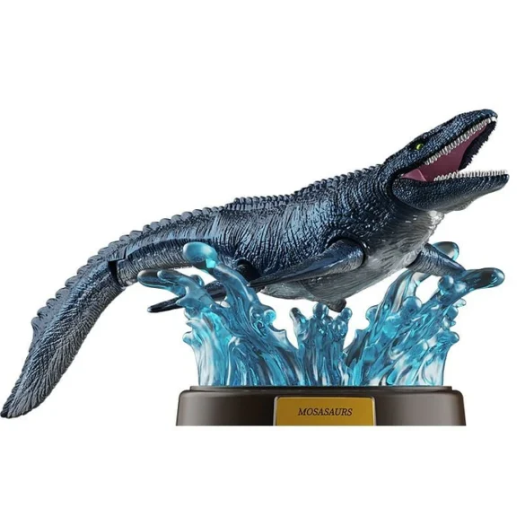 Mosasaurus de Blokees con efecto de agua y base de exhibición.