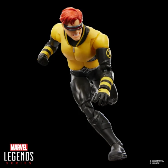 GEEKSONAS-MARVEL-LEGENDS-SERIES-X-MEN-97-CYCLOPS-2 Cyclops de X-Men ’97 de Marvel Legends inclinado hacia delante en una pose de carrera.