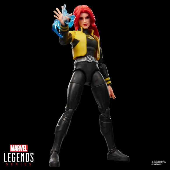GEEKSONAS-MARVEL-LEGENDS-SERIES-X-MEN-97-JEAN-GREY-5 Jean Grey de X-Men ’97 de Marvel Legends con un efecto azul alrededor de la mano extendida.