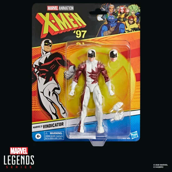 GEEKSONAS-MARVEL-LEGENDS-SERIES-X-MEN-97-MARVELS-VINDICATOR-7 Vindicator de X-Men ’97 de Marvel Legends dentro de su blíster con ilustración del personaje.