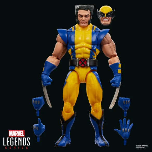 GEEKSONAS-MARVEL-LEGENDS-SERIES-X-MEN-CYCLOPS-WOLVERINE-11 Wolverine de Marvel Legends junto a sus cabezas alternativas, manos intercambiables y garras.