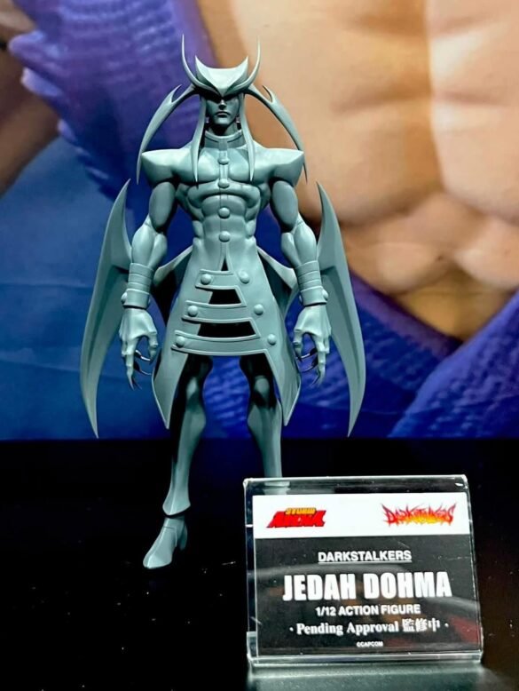 Prototipo de Jedah Dohma de Darkstalkers de Storm Arena visto de frente.