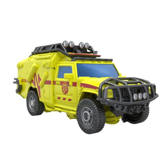 TRANSFORMERS STUDIO SERIES TRANSFORMERS MOVIE 1 VOYAGER CLASS AUTOBOT RATCHET-01 Autobot Ratchet Studio Series de Hasbro en modo vehículo Hummer de rescate.