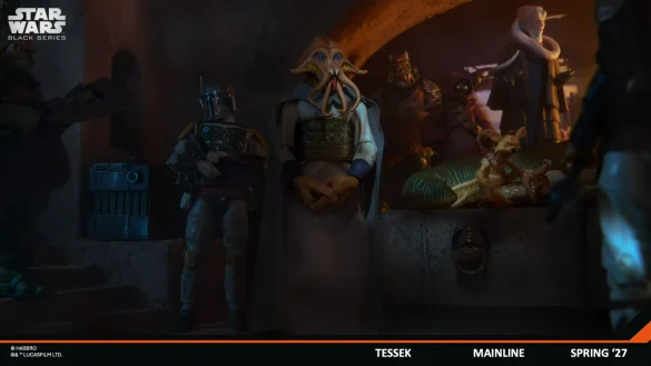 geeksonas-Star-Wars-New-Era-Launch-54 Tessek The Black Series de Hasbro en un diorama del palacio de Jabba.