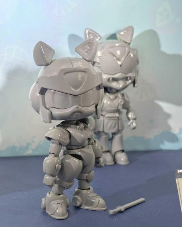 Prototipos de Polly y Guido de Samurai Pizza Cats AMK PRO de YOLOPARK.